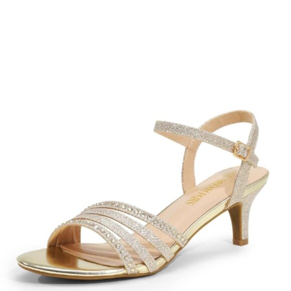 DREAM PAIRS Women's Kitten Heels Sandals Low Heels size 7.5 - Picture 1 of 1